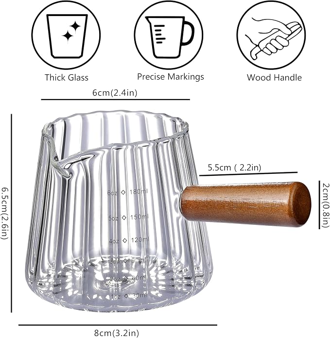 6OZ Espresso Cups Glass, JJOO Espresso Shot Cup - Image 2