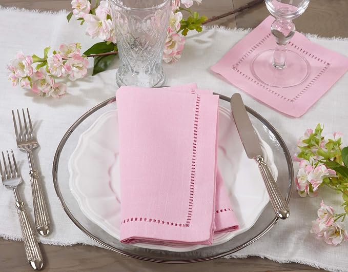 SARO LIFESTYLE Hemstitched Border Dinner Napkin - Image 2
