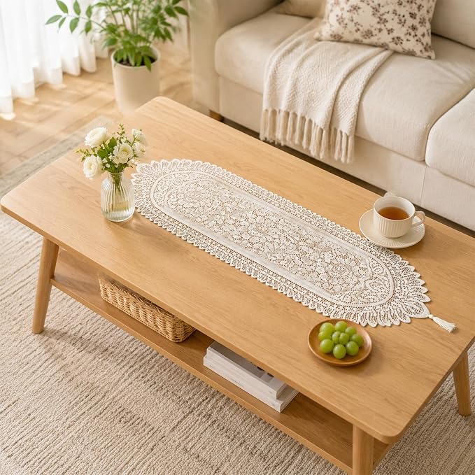 2 Pcs Doily Table Runner Crochet Table Runner - Image 7
