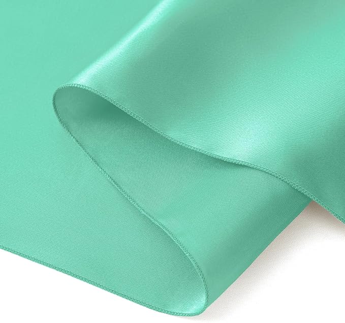 Horbaunal 2 Pack Aqua Satin Table Runner 12 x 108 Inch | Smooth Table Runners - Image 7