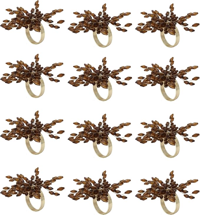 ITOS365 Napkin Rings Set of 6 for Dining Table Decoration Parties Everyday - Image 2