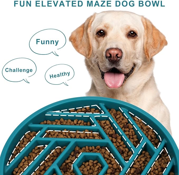 TOBYTO Slow Feeder Dog Bowls Large Medium Breed, Anti-Choking Slow Eating Dog - Image 3