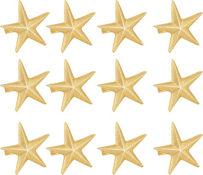 ALPHA Living HOME Napkin Rings Set of 12, Star Shaped Napkin Holder, Metal Serviette Rings, Gold Napkin Rings, Farmhouse Table Accessories for Dining Table, Weddings, Parties & Home Décor, Durable