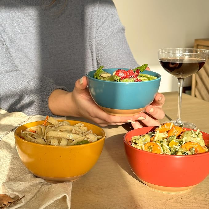 Mora Ceramic Artisan Matte Small Dessert Bowls - 16oz - Image 5