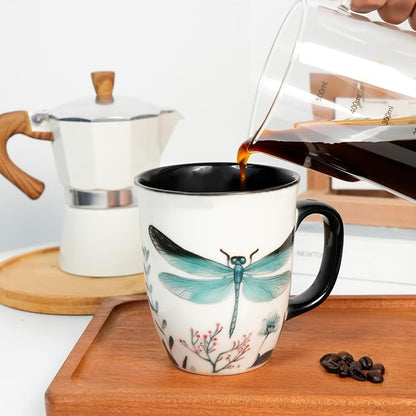 16 oz Dragonfly Coffee Mug, Color Changing Cup | Ceramic Coffee Cup, Heat - Image 2