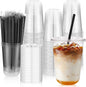 tchrules 100 Set 16oz Clear Round Bottom Plastic Cups by Tchrules