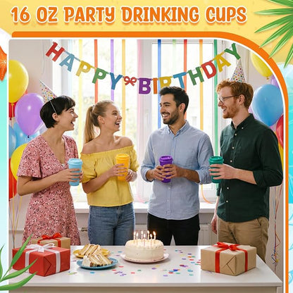 Honeydak 66 Pack 16 oz Reusable Coffee Cups - Image 4