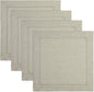 Solino Home Linen Square Placemats Set of 4-100% Pure Linen Natural Cloth Placemats 14 x 14 Inch - Classic Hemstitch, Machine Washable Place Mats for Spring, Easter