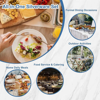 BEWOS 20 Piece Stainless Steel Silverware Set - Image 7