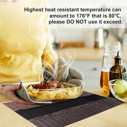 Aofmee Placemats, Heat Resistant Place Mats Set of 6, Washable PVC Table Mats - Image 3