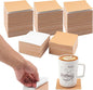 400 PCS 4 Inch Square Self-Adhesive Cork Sheets for Coasters, Cork Coaster Backing Pad for Home Tabletop Decoration