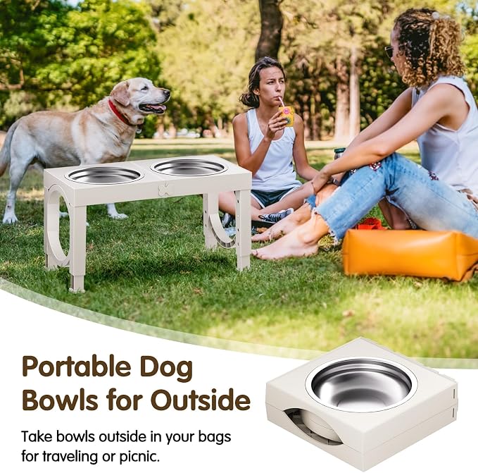 XIAZ Elevated Dog Bowls Large Breed Raised Dogs Bowl Stand Large/Medium Sized - Image 5