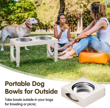 XIAZ Elevated Dog Bowls Large Breed Raised Dogs Bowl Stand Large/Medium Sized - Image 5