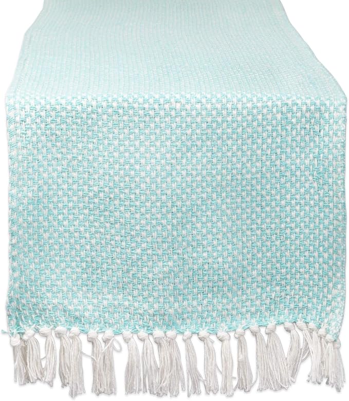 DII Woven Basics Collection 100% Cotton Knit Table Runner by DII