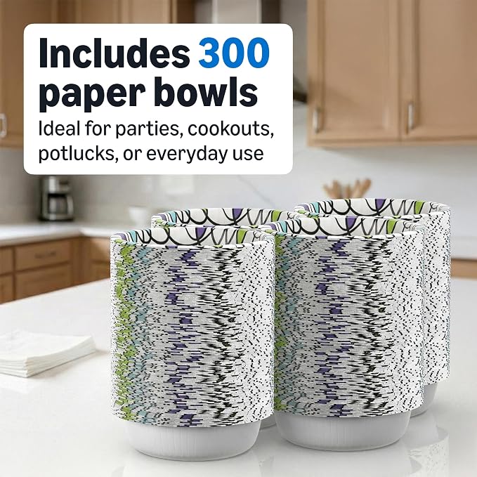 Amazon Basics Ultra Paper Bowls, 20 Oz, Disposable, Packaging May Vary - Image 5