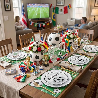 20 White Plastic Soccer Plates, Disposable Plates - Image 6