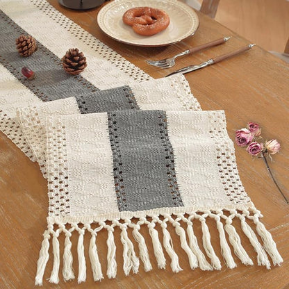 Grey Table Runner 72 Inches Long by Niviy