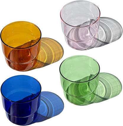 Set of 4 Colored Glass Cups by SakuraUltra