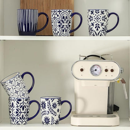 HASENSE Coffee Mugs Set of 6, 16OZ Ceramic Coffee Mugs - Image 5
