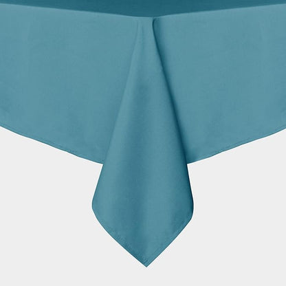 sancua Square Tablecloth - 60 x 60 Inch - Stain and Wrinkle Resistant Washable Polyester Table Cloth, Decorative Fabric Table Cover for Dining Tables, Buffet Parties and Camping, Teal