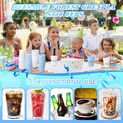 Yungyan 50 Pack 16 oz Stadium Cups Reusable Plastic Cups Blank Drink Stadium - Image 7