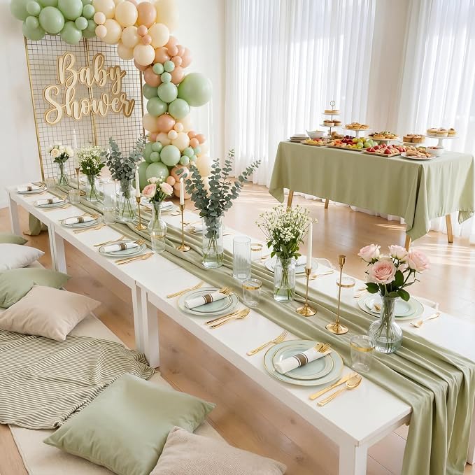 350PCS Green Plates Disposable - Image 8