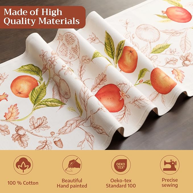 Maison d' Hermine Table Runner 100% Cotton 14.50" x 72" | Table Runners 72 - Image 3