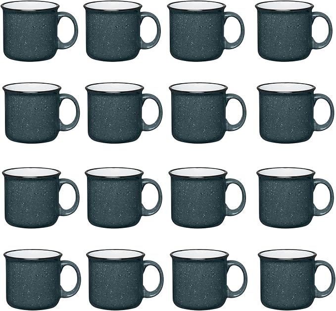 Set of 16 Ceramic Campfire Mugs – 15 Oz, Camping – Customizable by GiftsbyDesign