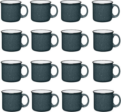 Set of 16 Ceramic Campfire Mugs – 15 Oz, Camping – Customizable by GiftsbyDesign