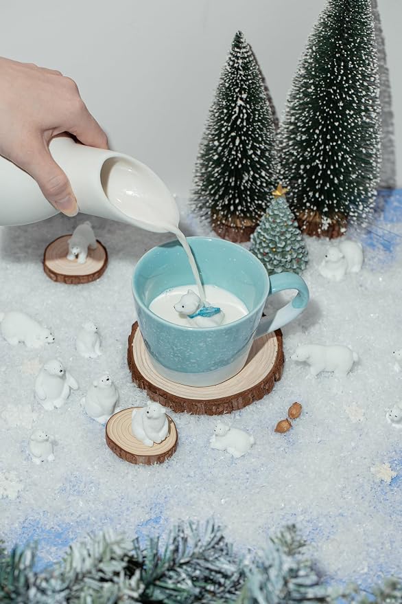 DIHOclub Skiing Polar Bear Ceramic Cup Hidden Animal Inside Mug Cute Cartoon - Image 7