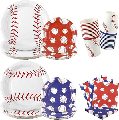 Kochorie 96 Pieces Baseball Party Supplies, Baseball Birthday Themed Decorations by Kochorie
