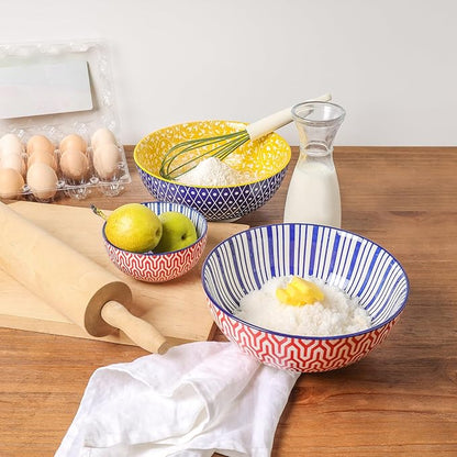Selamica Ceramic Large Salad Bowls Set, 53 OZ Pho Bowls 8 Inch Soup Bowls - Image 5