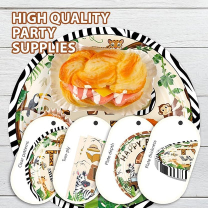 96Pcs Two Wild Birthday Party Supplies - Image 6