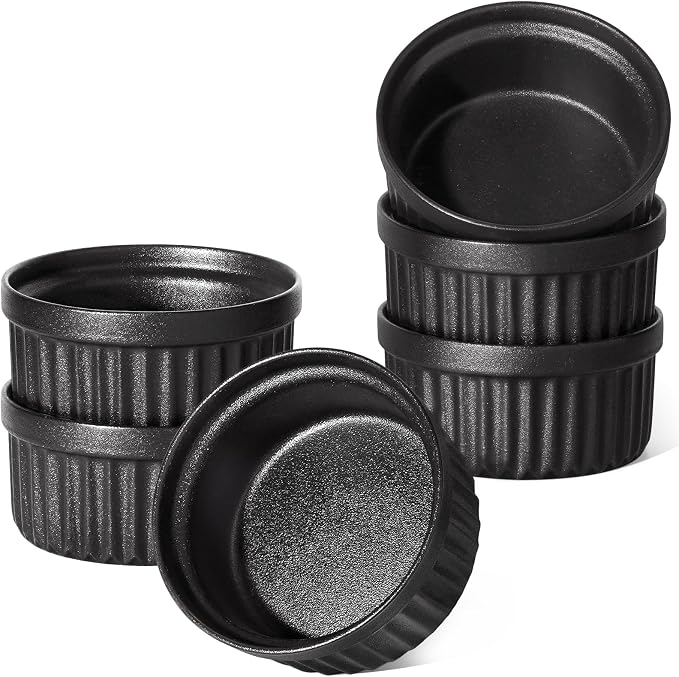 LE TAUCI Ramekins 8 OZ Oven Safe, Creme Brulee Ramekins, Pudding Custard Cups by LETAUCI