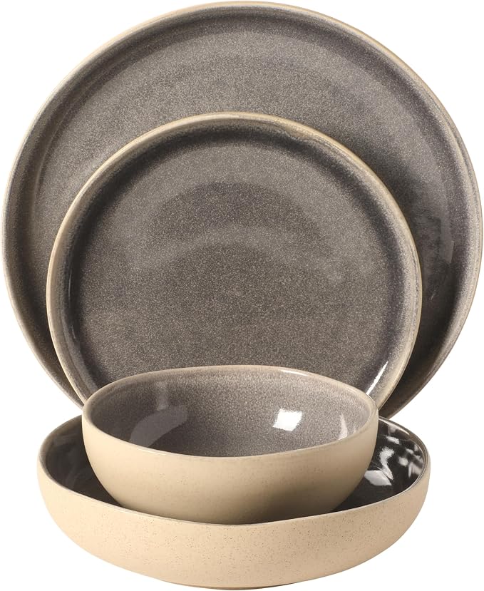 Gibson Elite Manila Bay 16-Piece Stoneware Dinnerware Set, Service - Image 10