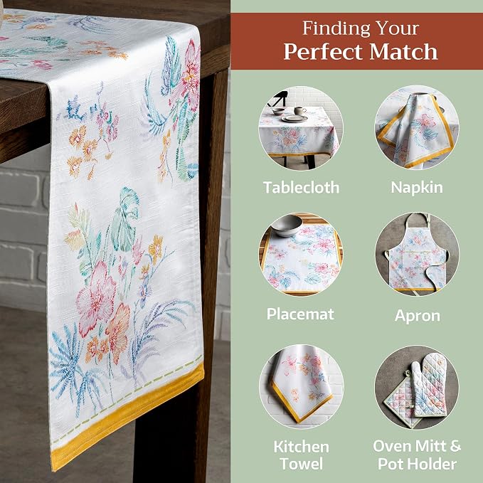 Maison d' Hermine Table Runner 100% Cotton 14.50" x 108" | Table Runners 108 - Image 5
