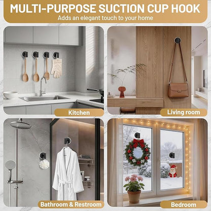 Large Suction Cup Hooks for Shower, Heavy Duty Rust-Resistant No-Drill Towel & - Image 3