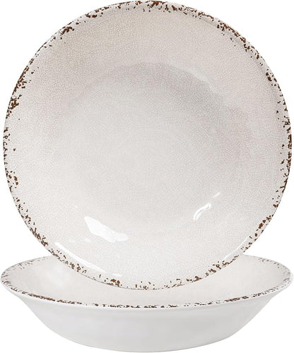 Melamine Large Serving Bowls Set of 2, 13.75" and 130 OZ Farmhouse BPA Free by ZAROCRUS