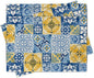Moroccan Blue Ceramic Tile Placemats Set of 4 | Vintage Italian Amalfi Coast by Croar