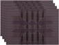 Winknowl Placemats Set of 4, Heat Resistant Stain Resistant Woven Vinyl Insulation Place mats, Durable Washable Elegant Table Mats for Kitchen Dining Table Decor (Geometric Purple)
