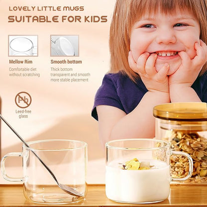 Glass Cups -6oz Small Crystal Clear Glass Coffee Cup - Image 8