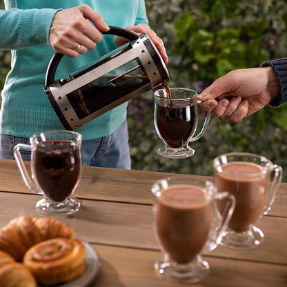 Kitchen Kite Double Wall Glass Coffee Mugs 11oz Set of 4, Insulated - Image 7