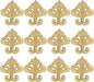 Premium Metal Napkin Rings Set of 12 - Fleur-de-Lis Napkin Holders for Dining Table, Weddings, and Special Events - Elegant Table Décor for Home & Restaurants (Gold) - CLEENTABLE