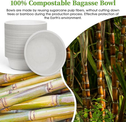 20 OZ 150 Count Disposable Compostable Paper Soup Bowls - Image 6