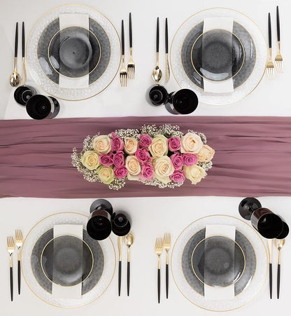 PLASTICPRO 128 Piece Combo Plates Set includes 64-7'' inch Plates & 64-10'' - Image 4