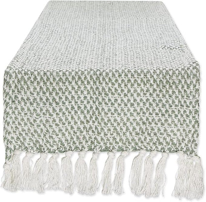 DII Woven Basics Collection 100% Cotton Knit Table Runner by DII
