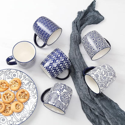 Selamica 10 oz Coffee Mugs Set of 6 - Image 3