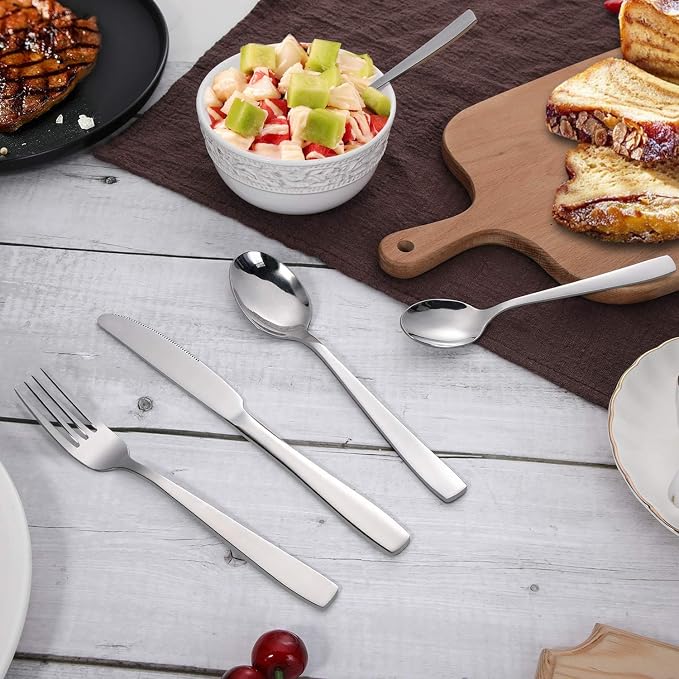 Hiware 72-Piece Silverware Set for 12, Stainless Steel Flatware Cutlery Set For - Image 6