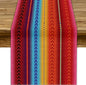 YCness Mexican Table Runner Striped Mexican Poncho Pattern Traditional National by YCness