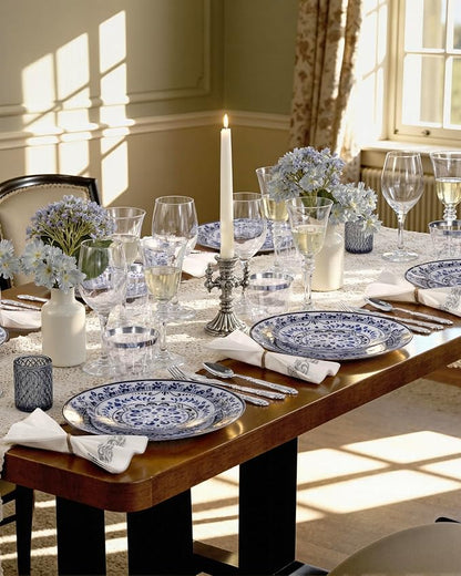 175 Pcs Blue Plates for 4th of July | Floral Disposable Dinnerware Set. - Image 8